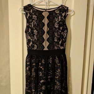 Black Lace dress with Nude Lining (Size 6P)